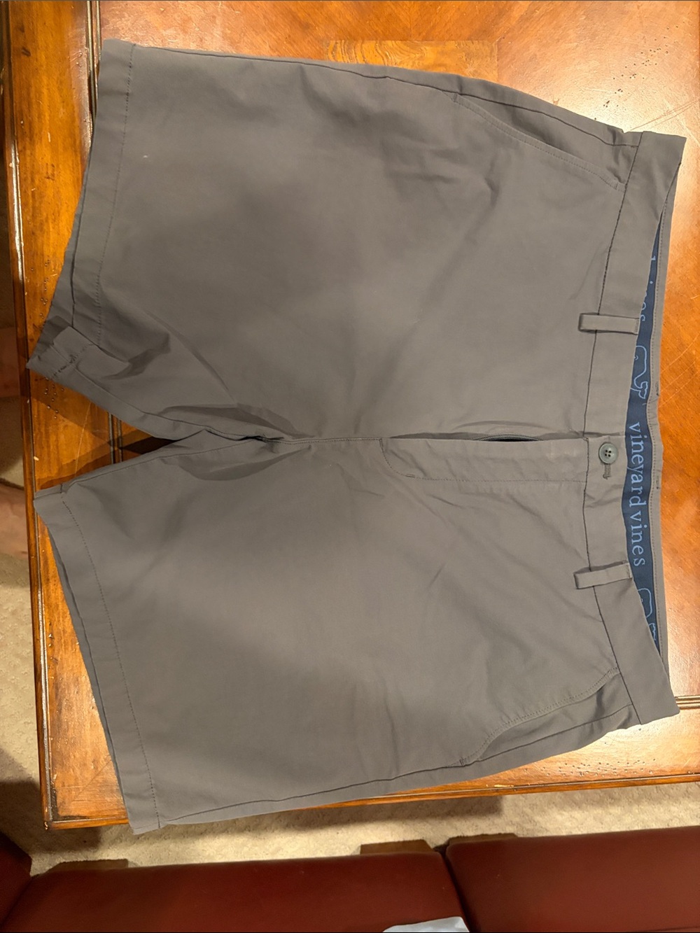Vineyard Vines Men’s Charcoal Gray Flat Front Chino Shorts